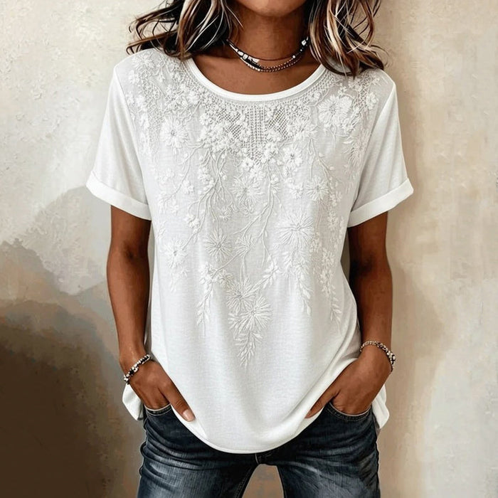 Vintage-Bluse Mit Blumenmuster