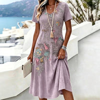 Vintage-Kleid Mit Blumenmuster