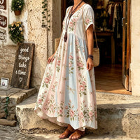 Lässiges Kleid Mit Blumenmuster