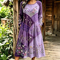 Lässiges Kleid Mit Blumenmuster