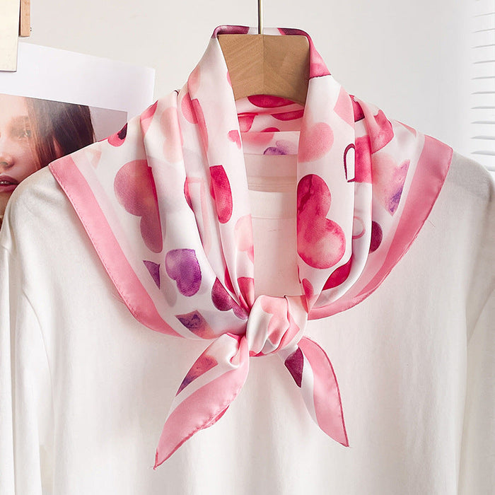 Lässiger Schal Mit Herzmuster