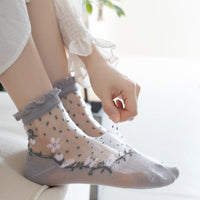 Atmungsaktive Blumensocken
