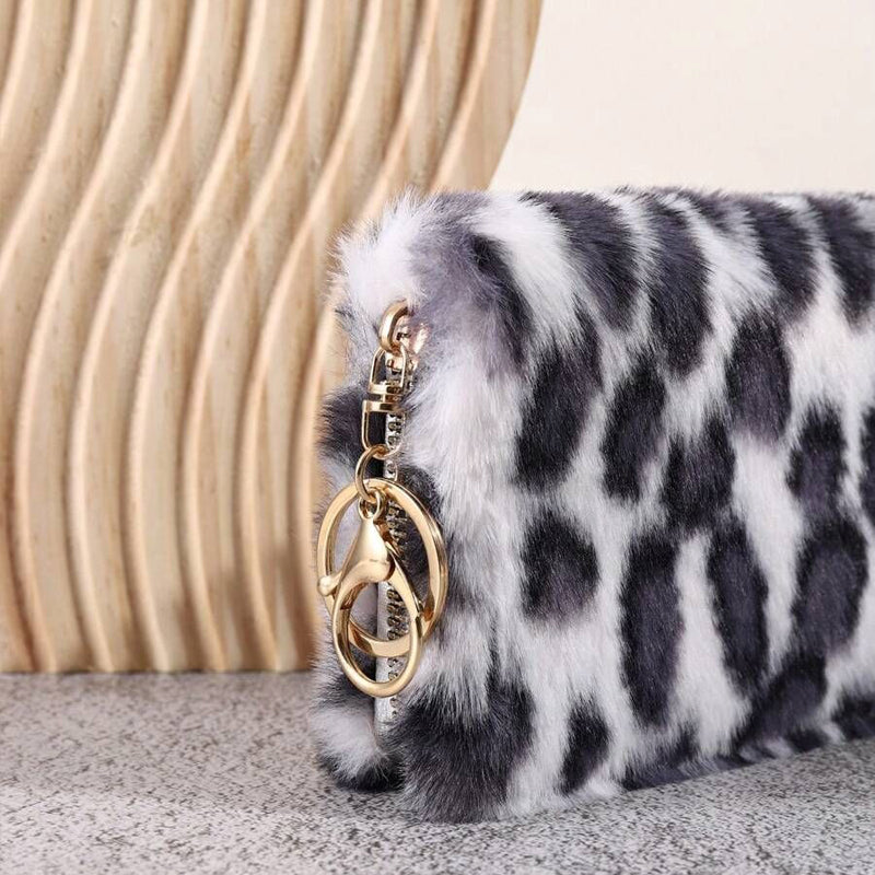 Vintage Münzgeldbörse Mit Leopardenmuster