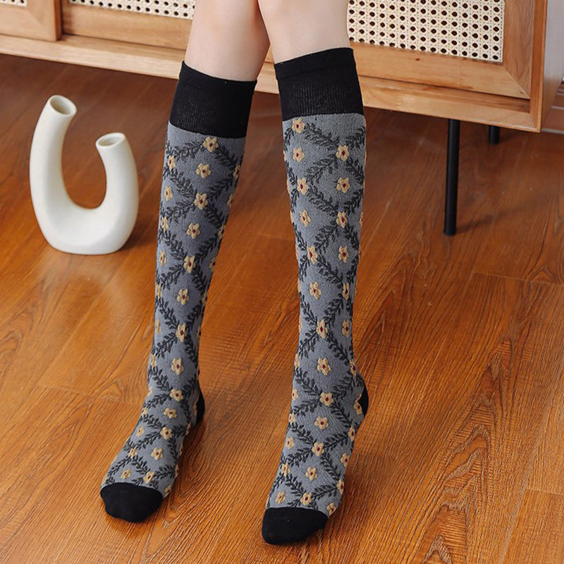 Vintage-Socken Mit Blumenmuster