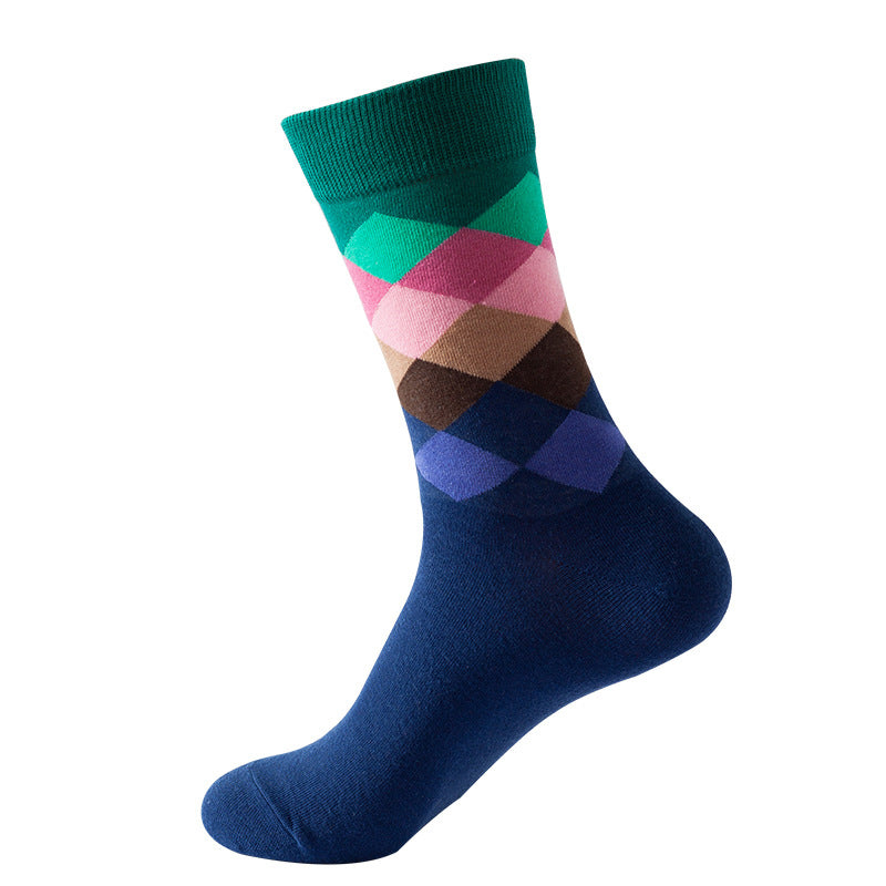 Bunt Karierte Freizeitsocken