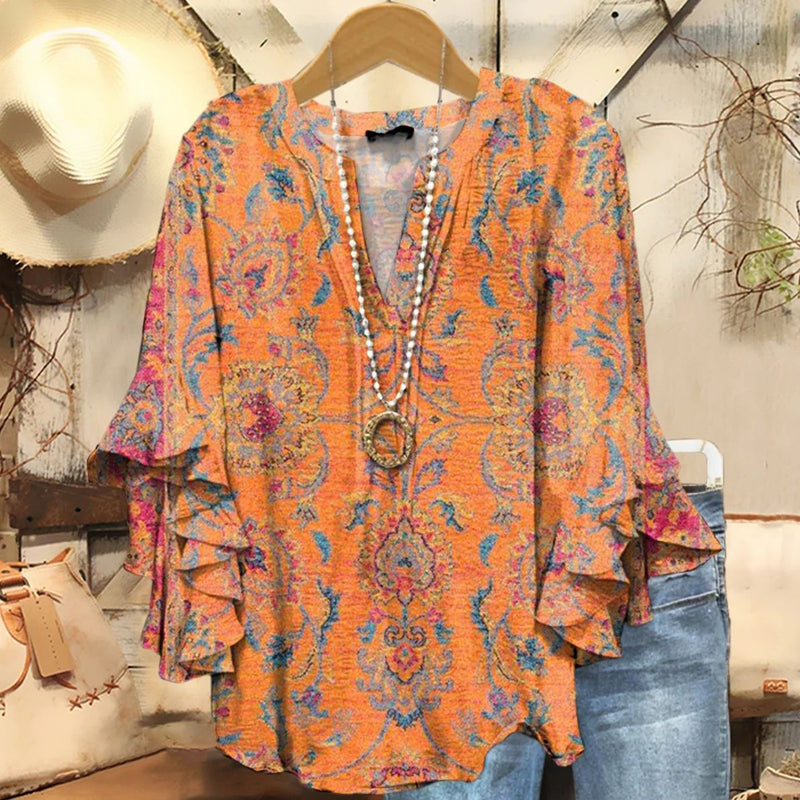 Vintage Lässige Bluse