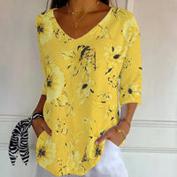 Vintage-T-Shirt Mit Blumendruck