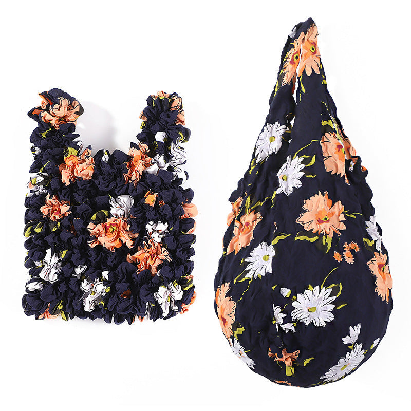 Vintage-Tasche Mit Blumenmuster