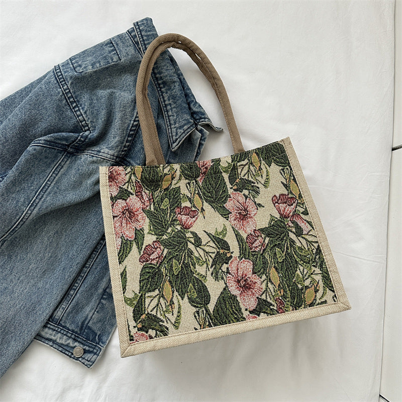 Vintage-Tasche Mit Blumenmuster