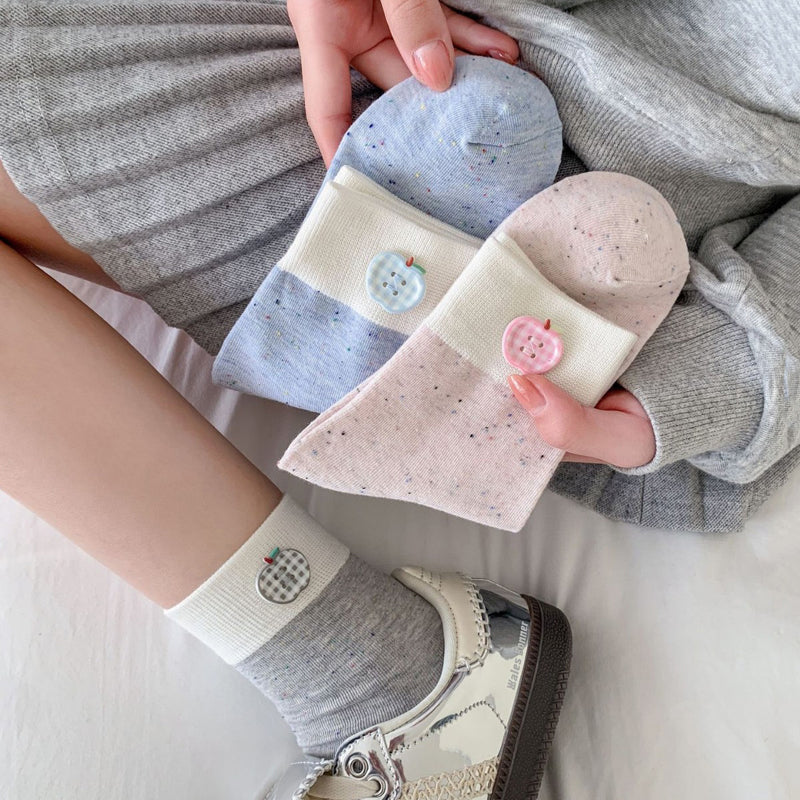 Lässige Socken Mit Farbblock