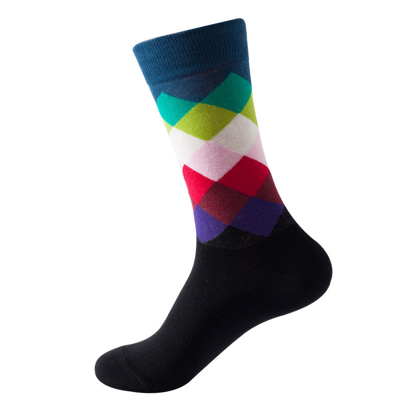 Bunt Karierte Freizeitsocken