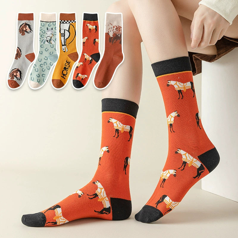 Lässige Socken Mit Tiermuster