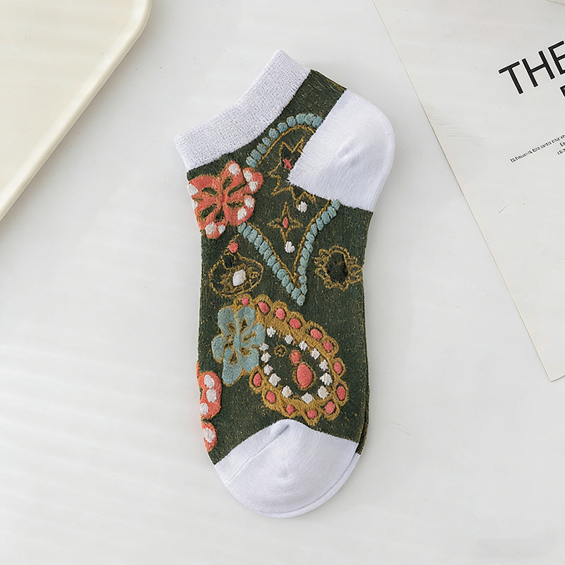 Vintage-Socken Mit Blumenmuster