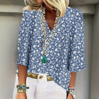 Vintage Bluse Mit Blumendruck