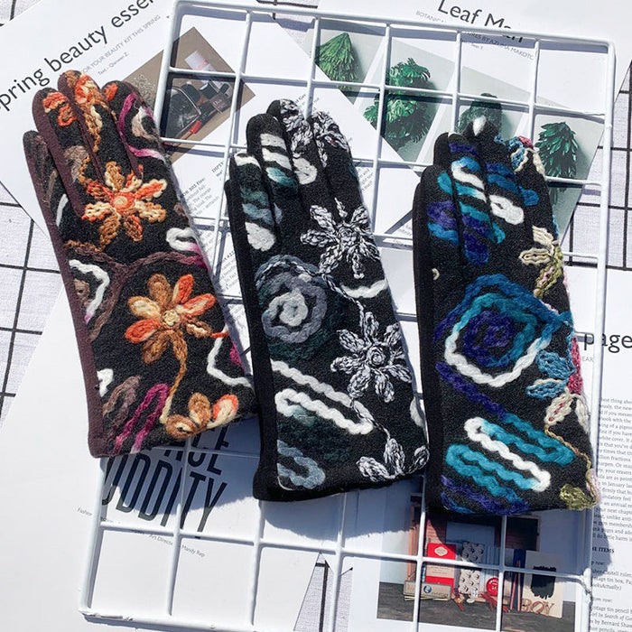 Warme Handschuhe Im Ethno-Stil