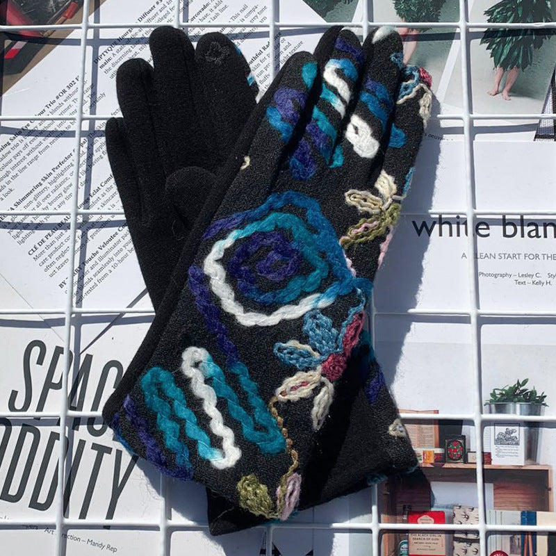 Warme Handschuhe Im Ethno-Stil