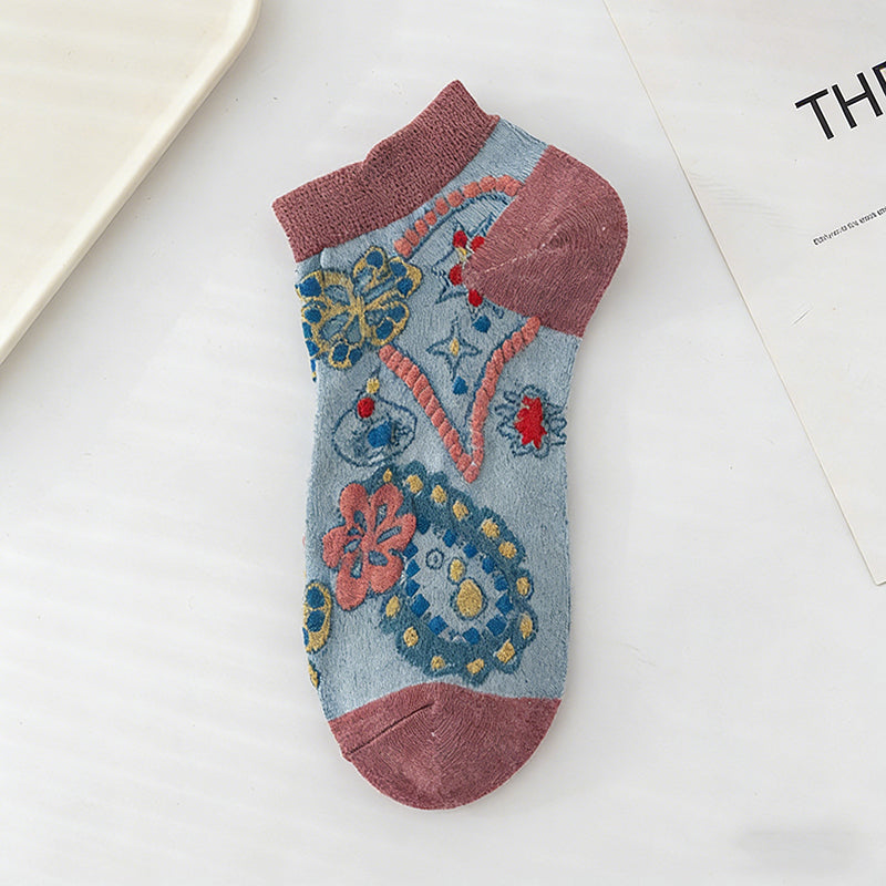 Vintage-Socken Mit Blumenmuster