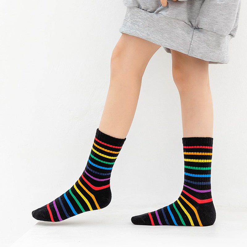 Bunte Gestreifte Socken