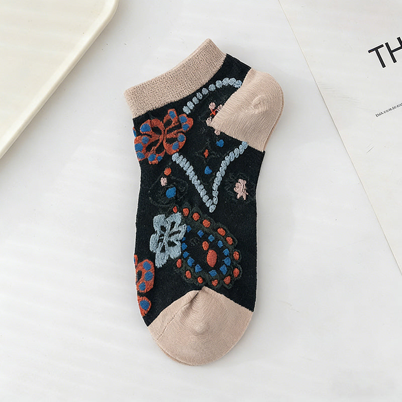 Vintage-Socken Mit Blumenmuster