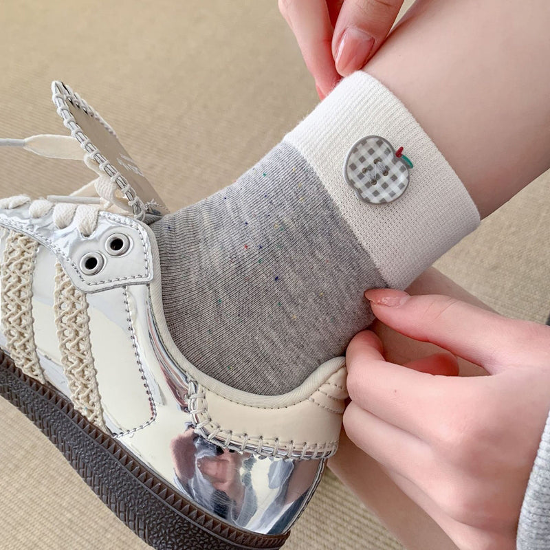 Lässige Socken Mit Farbblock