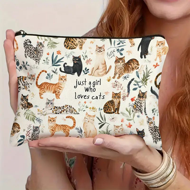 Lässige Tasche Mit Katzenmuster