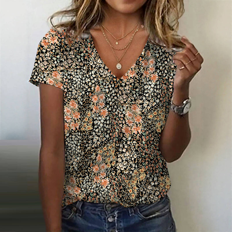 Vintage T-Shirt Mit Blumendruck