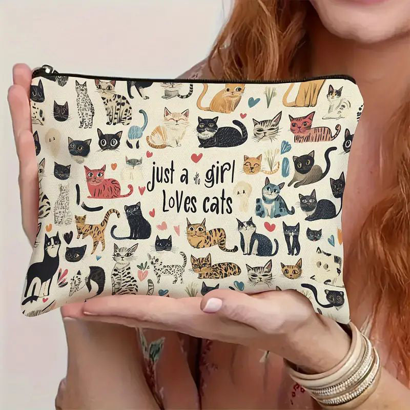 Lässige Tasche Mit Katzenmuster