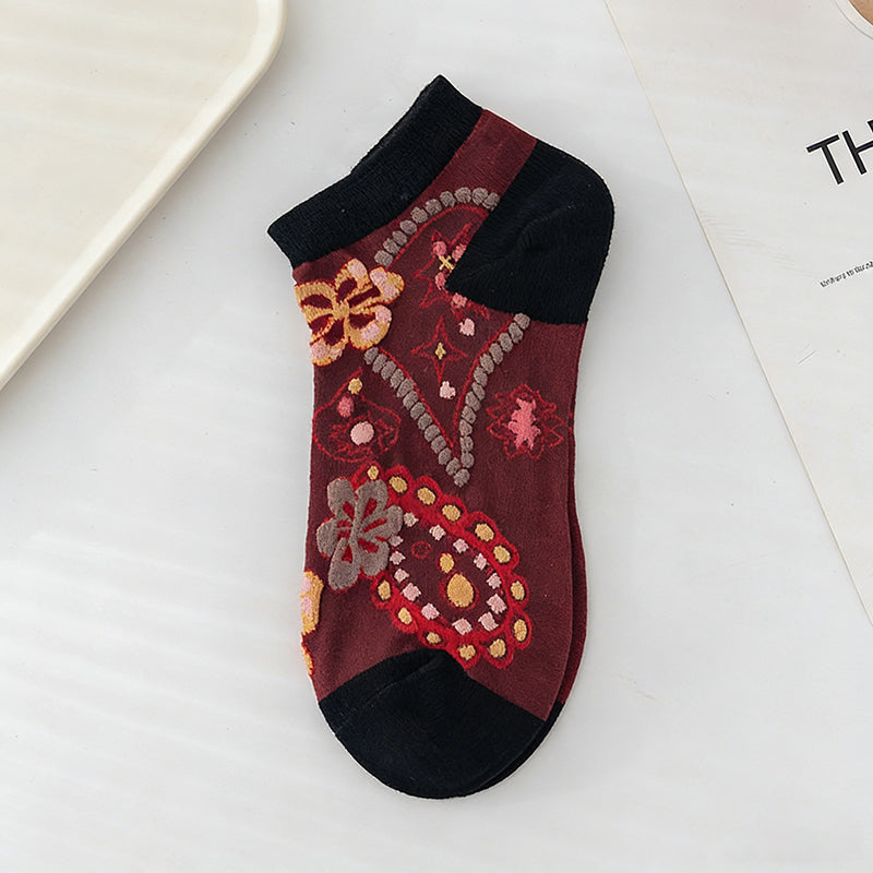 Vintage-Socken Mit Blumenmuster