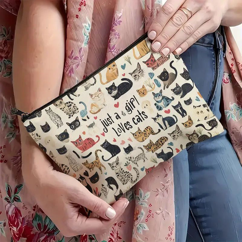 Lässige Tasche Mit Katzenmuster