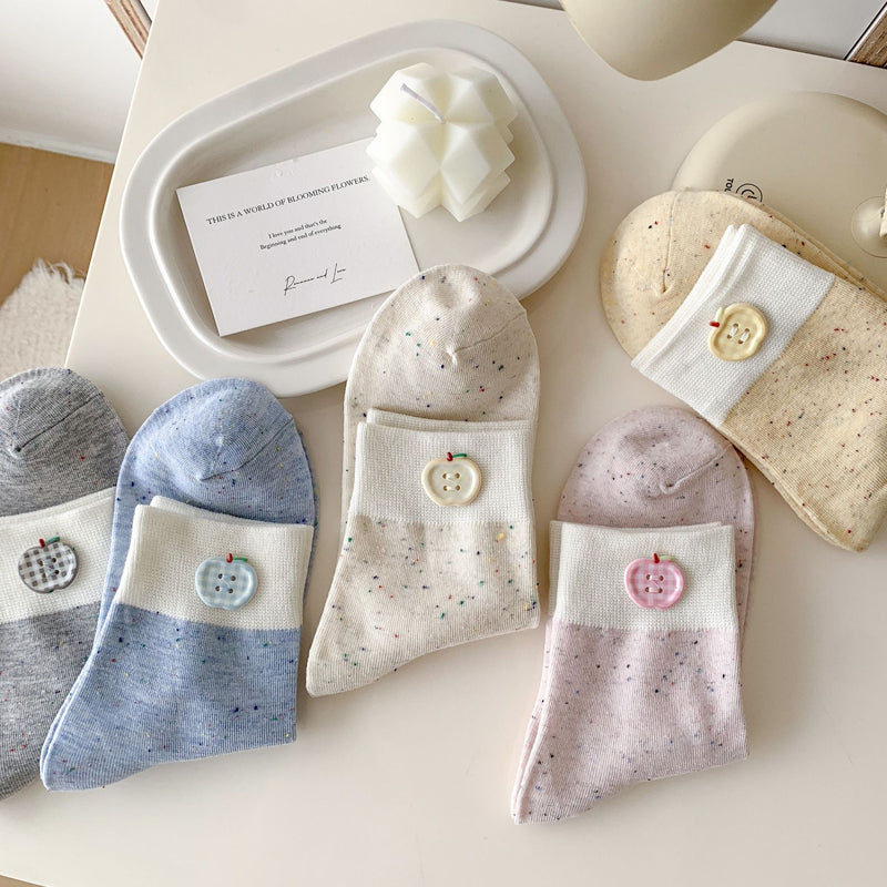 Lässige Socken Mit Farbblock