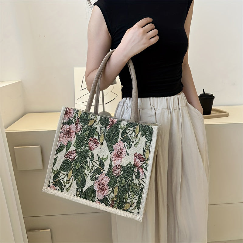 Vintage-Tasche Mit Blumenmuster