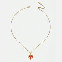 Halskette Mit Ahornblatt-Anhänger