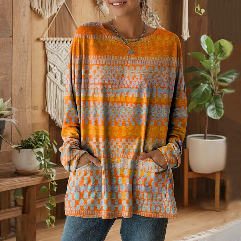 Vintage Lässige Bluse