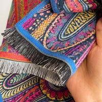 Vintage-Schal Mit Abstraktem Druck