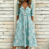 Vintage-Kleid Mit Blumenmuster
