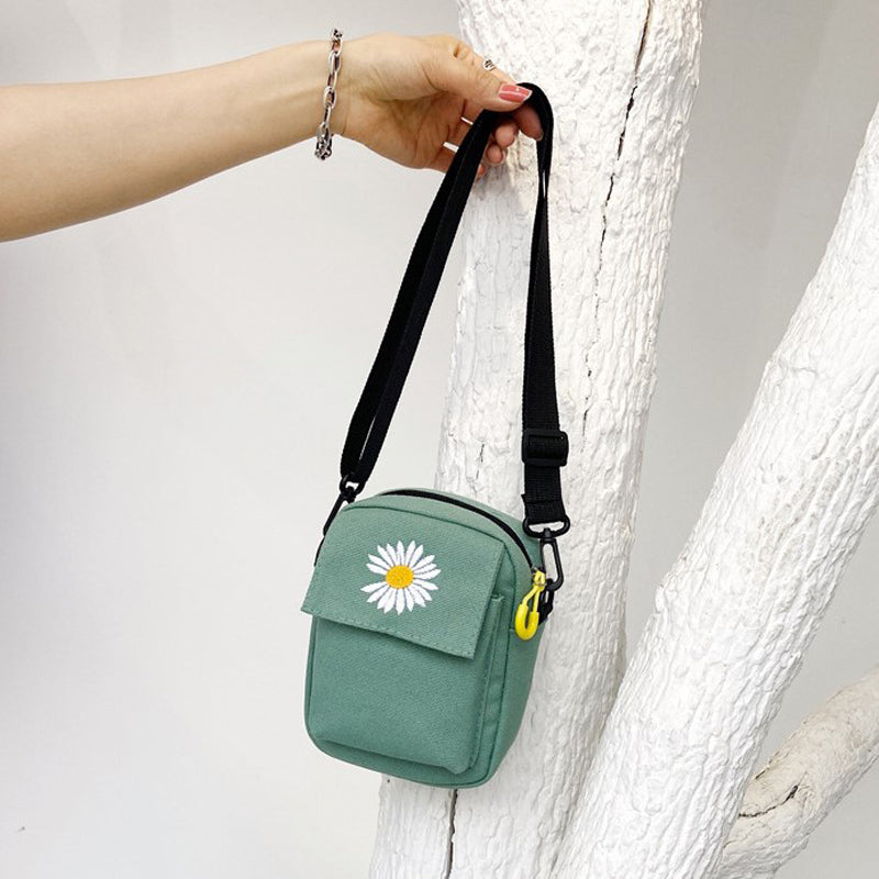 Lässige Canvastasche Mit Gänseblümchen-Motiv