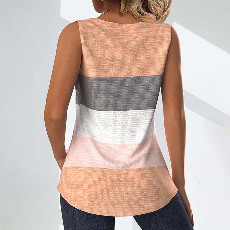 Lässiges Farbblock Tanktop