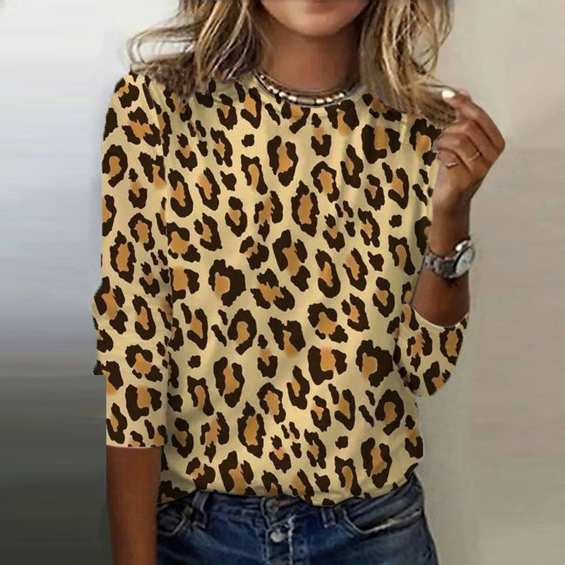 Vintage T-Shirt Mit Leopardenmuster