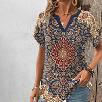 Vintage-T-Shirt Mit Ethnischem Aufdruck