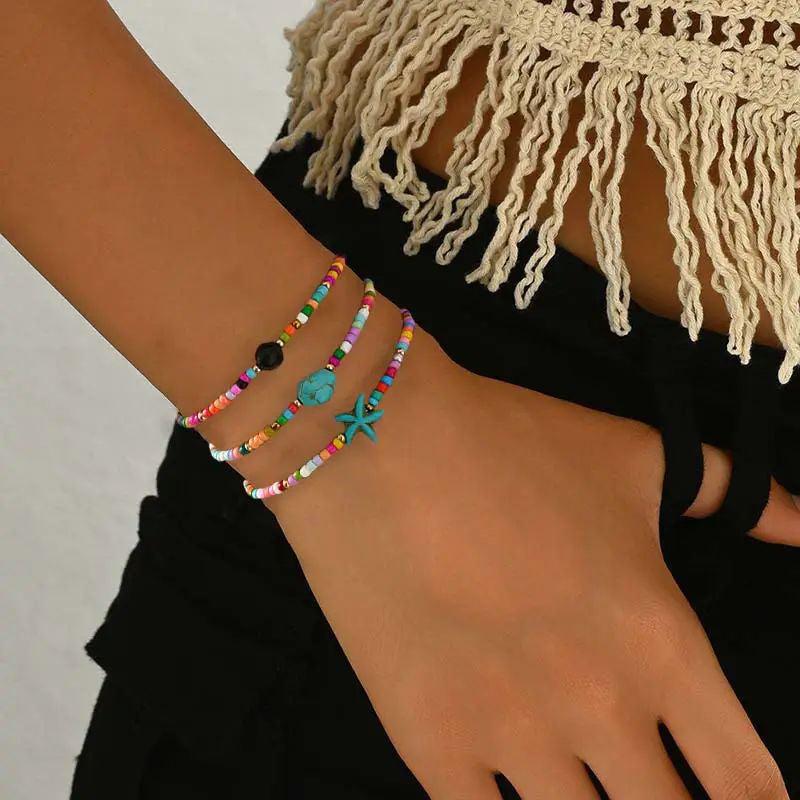 Böhmisches Buntes Perlenarmband
