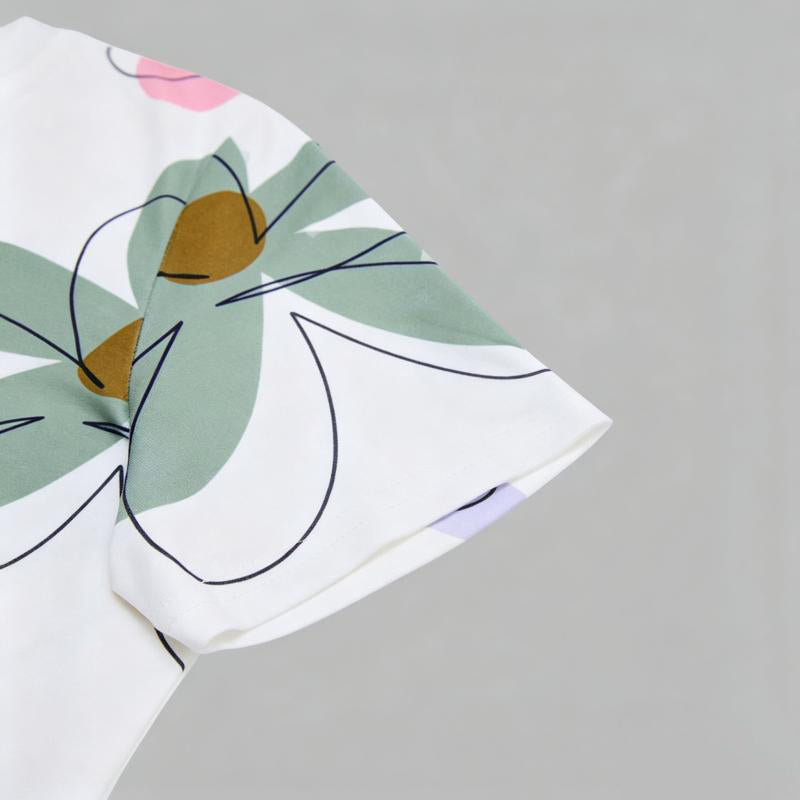Lässiges T-Shirt Mit Blumenmuster
