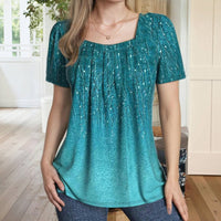 Vintage-Bluse Mit Farbverlauf
