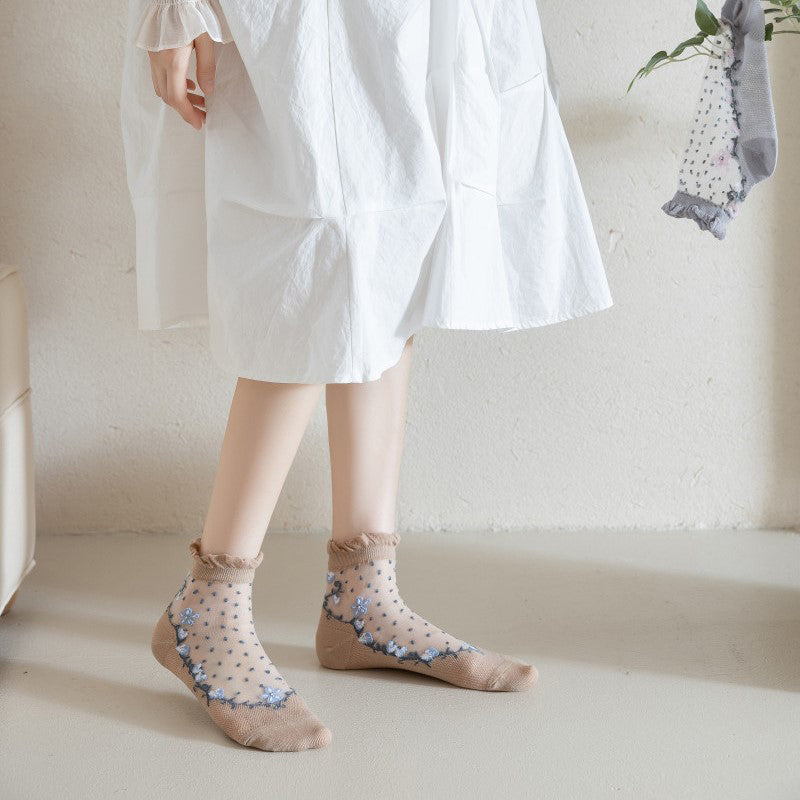 Atmungsaktive Blumensocken