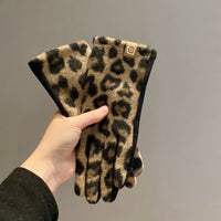 Warme Handschuhe Mit Leopardenmuster