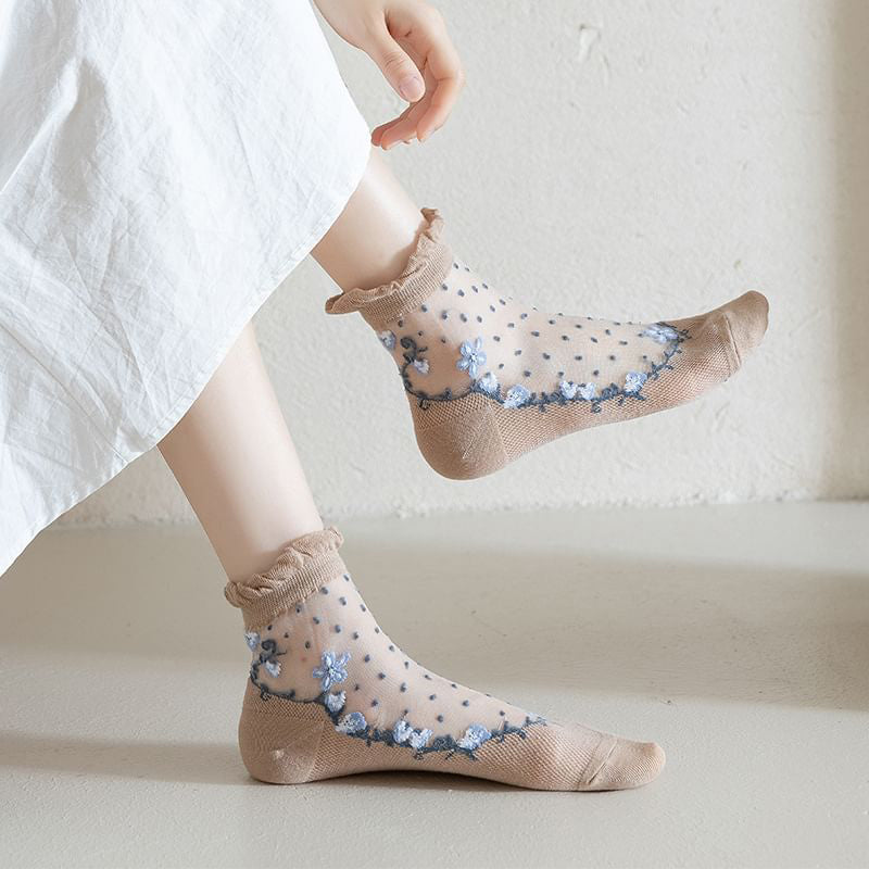 Atmungsaktive Blumensocken