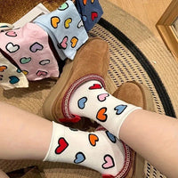 Lässige Socken Mit Herz-Print