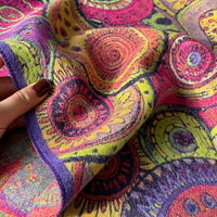 Vintage-Schal Mit Abstraktem Druck