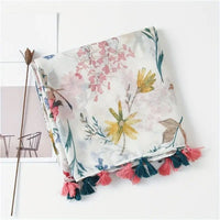 Vintage-Schal Mit Blumenmuster