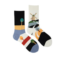 Lässige Asymmetrische Socken