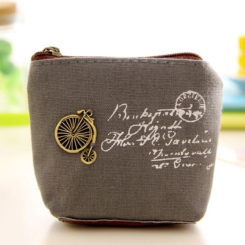 Vintage Canvas Münzgeldbörse